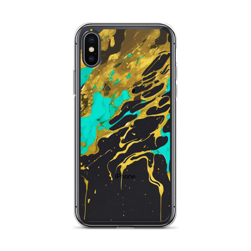 Clear Case for iPhone®- Alchohol Ink Design I