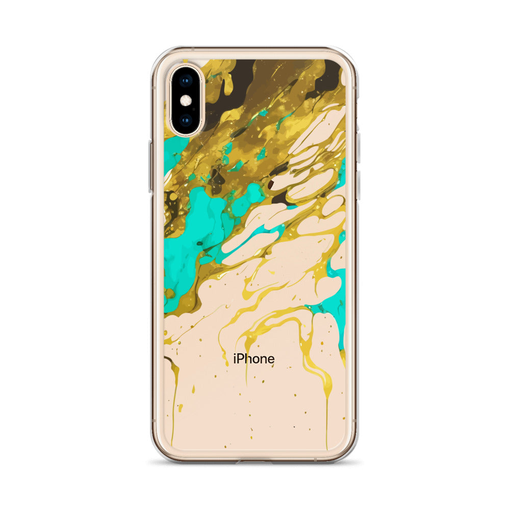 Clear Case for iPhone®- Alchohol Ink Design I