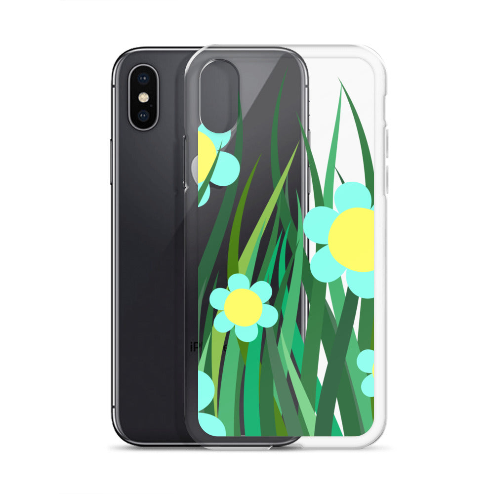 Clear Case for iPhone®- Floral Hedge Design II