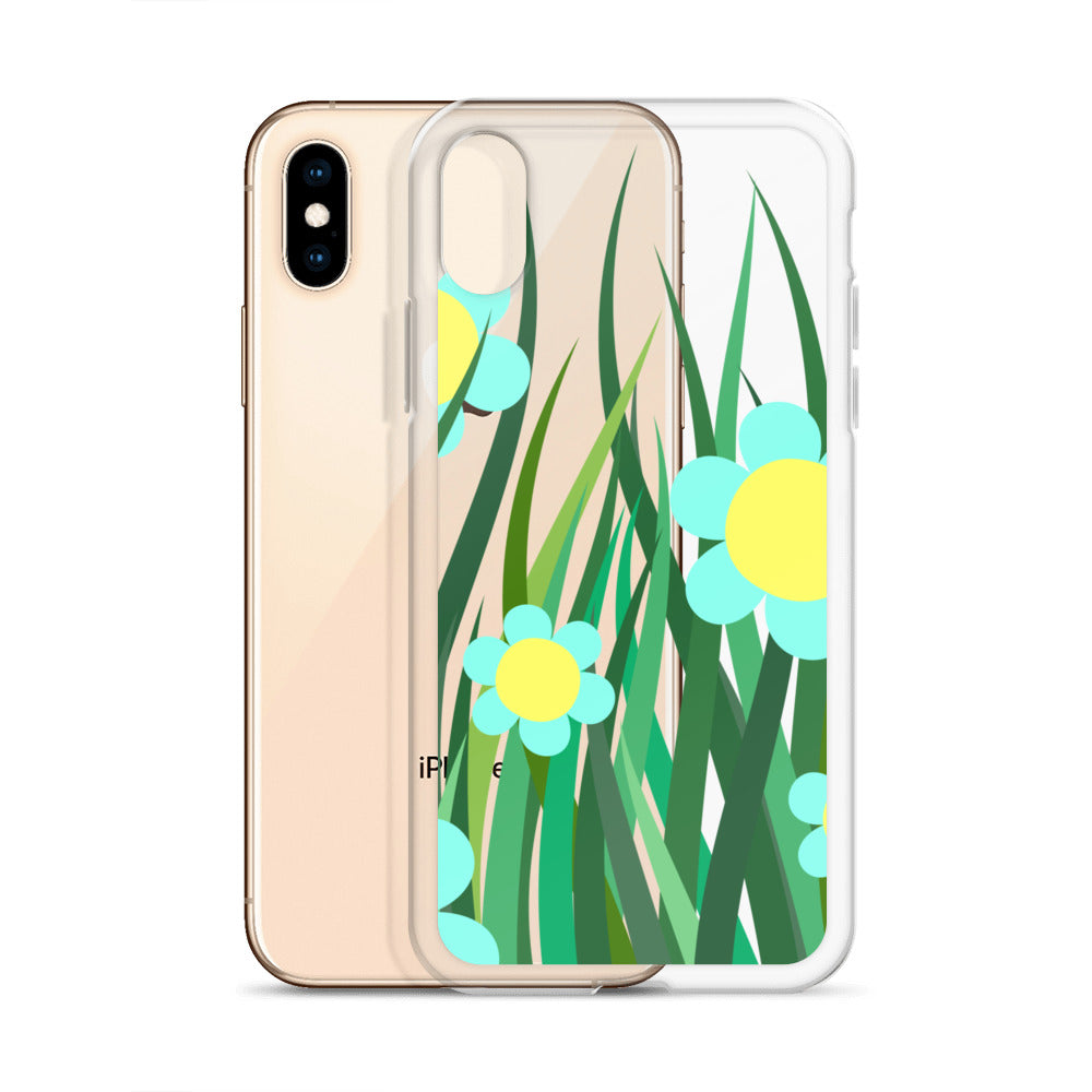 Clear Case for iPhone®- Floral Hedge Design 02