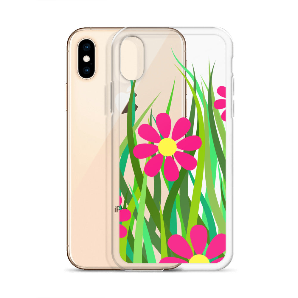 Clear Case for iPhone®- Floral Hedge Design I