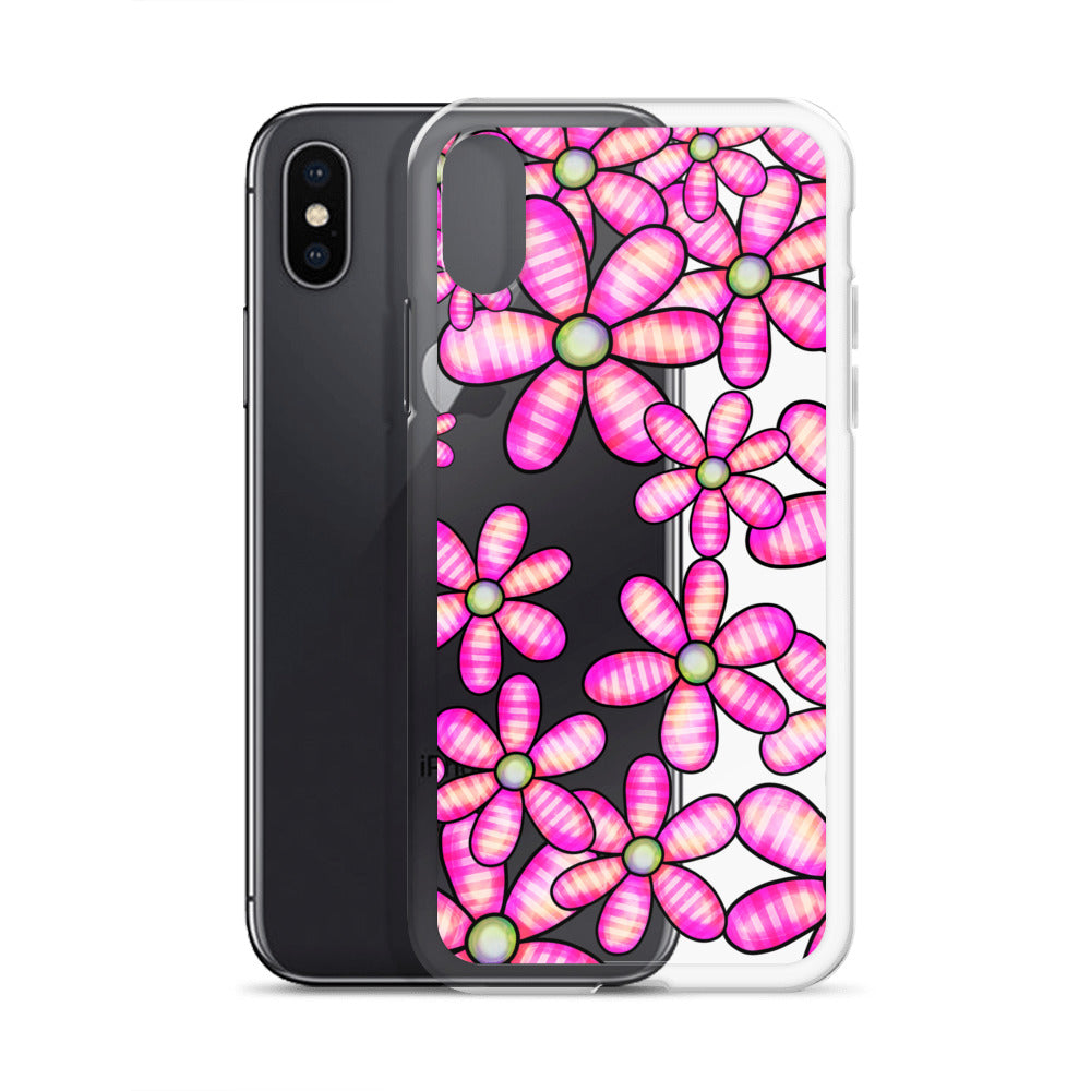 Clear Case for iPhone®- Floral Doodle Design 02