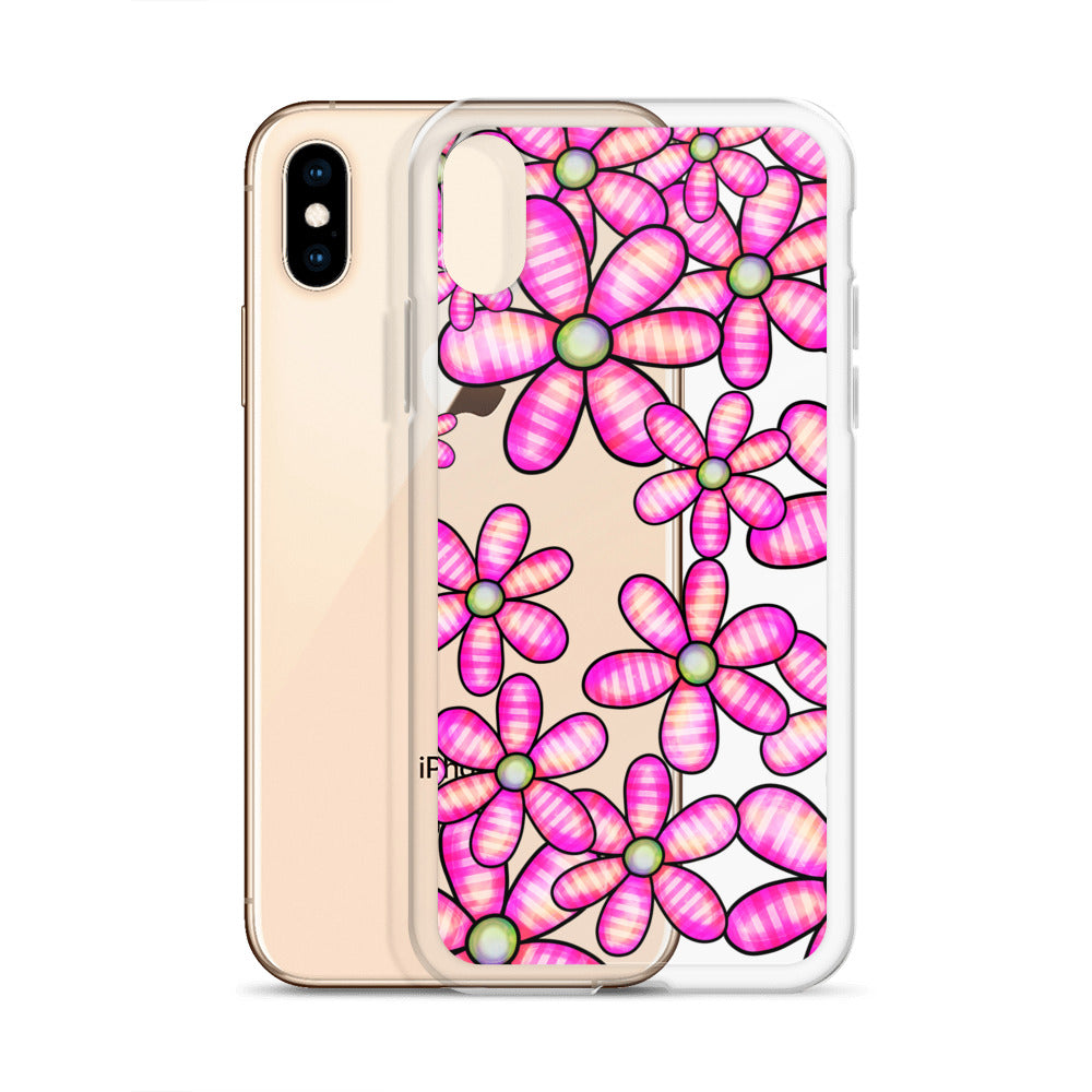 Clear Case for iPhone®- Floral Doodle Design 02