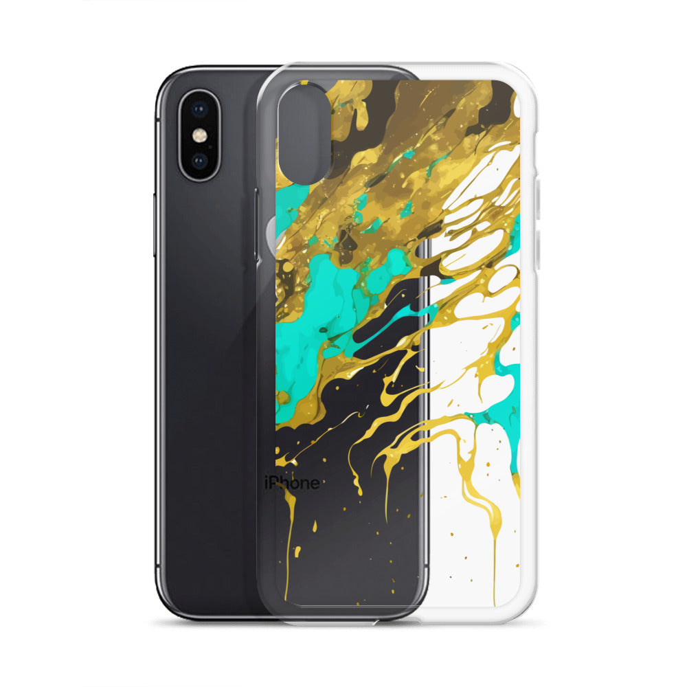 Clear Case for iPhone®- Alchohol Ink Design I