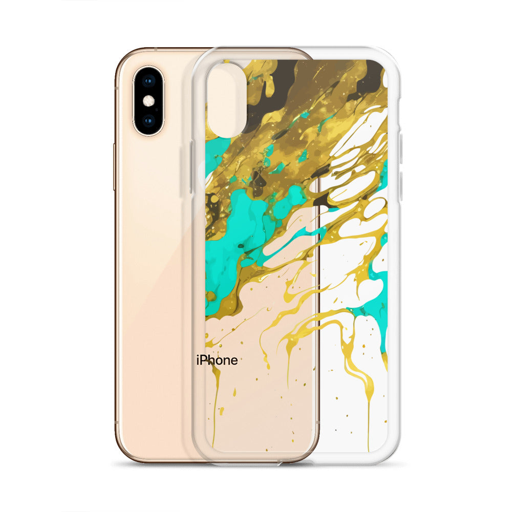 Clear Case for iPhone®- Alchohol Ink Design I