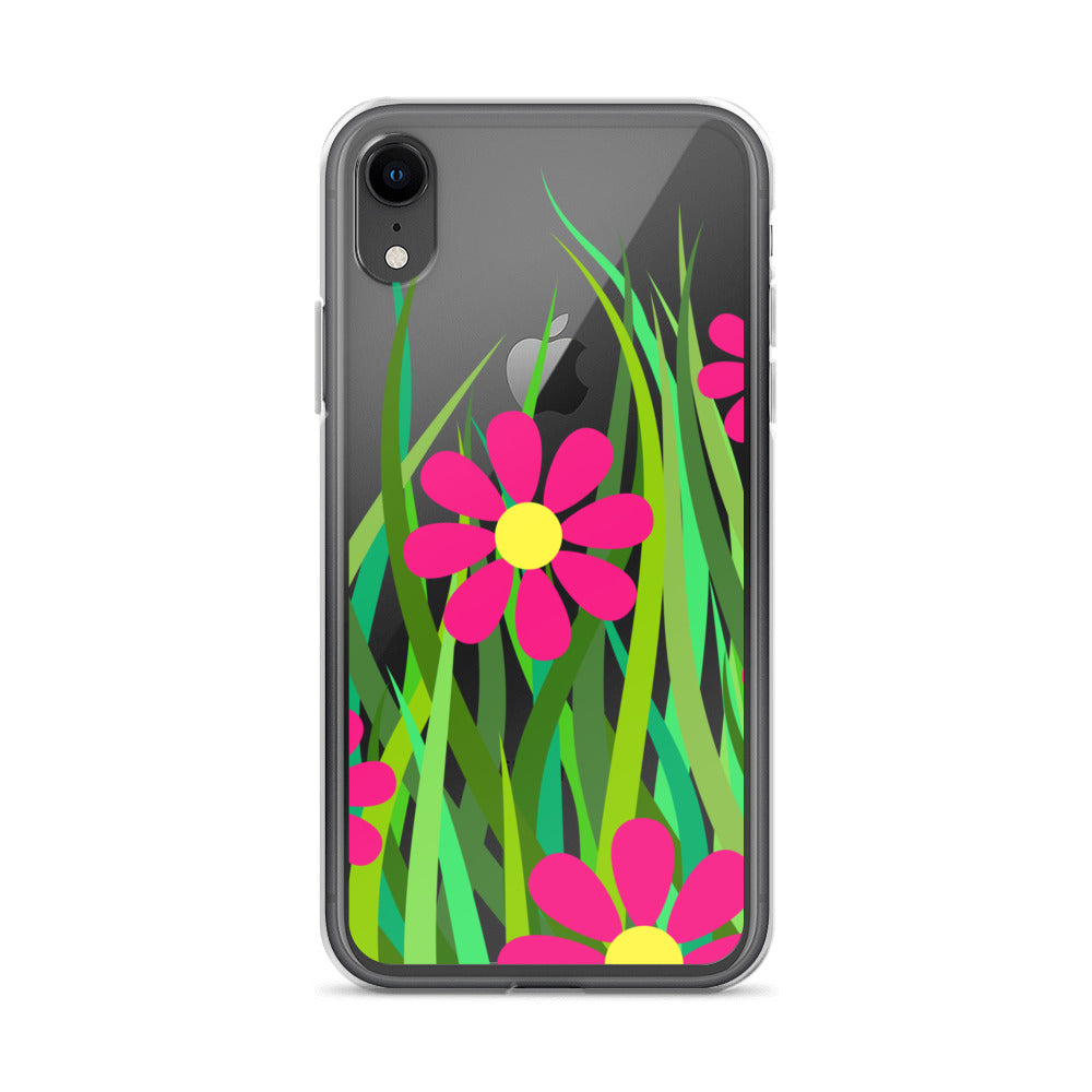 Clear Case for iPhone®- Floral Hedge Design I