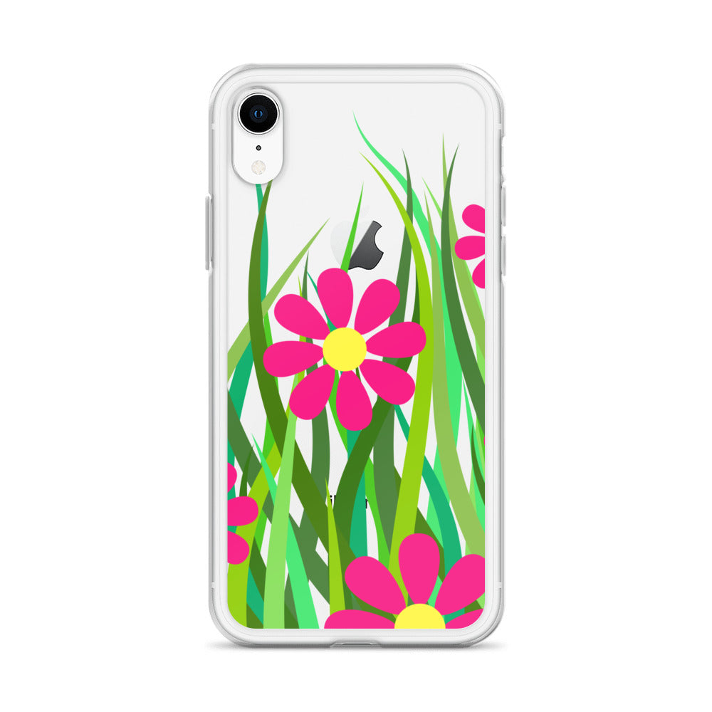 Clear Case for iPhone®- Floral Hedge Design I