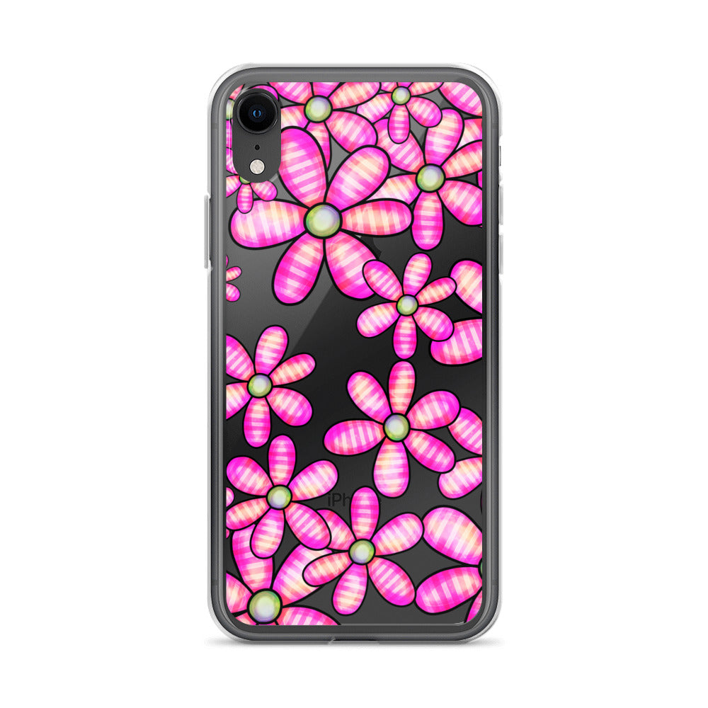 Clear Case for iPhone®- Floral Doodle Design II