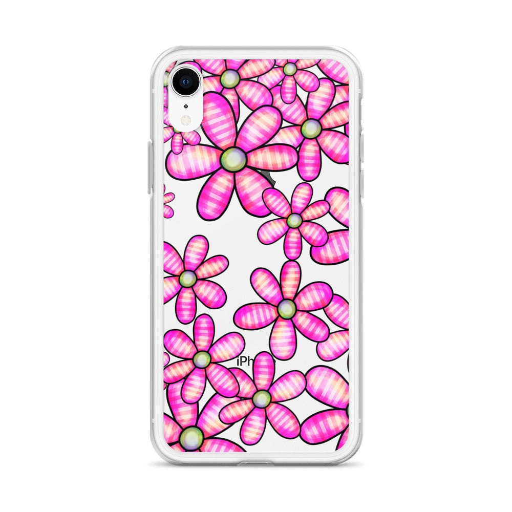 Clear Case for iPhone®- Floral Doodle Design II