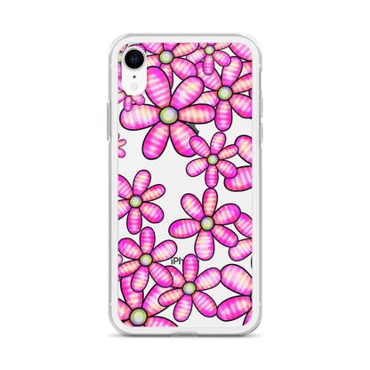 Clear Case for iPhone®- Floral Doodle Design II