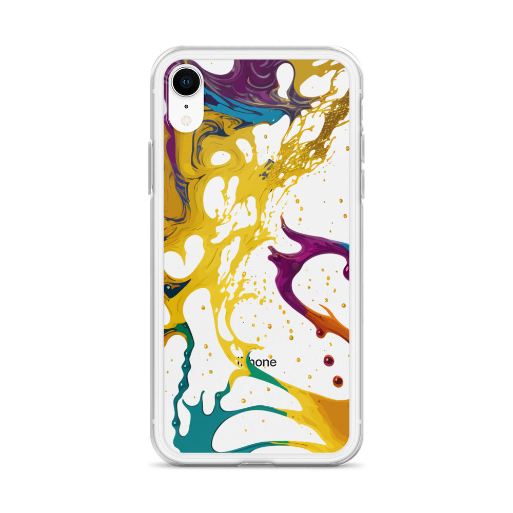 Clear Case for iPhone®-Alchohol Ink Design III