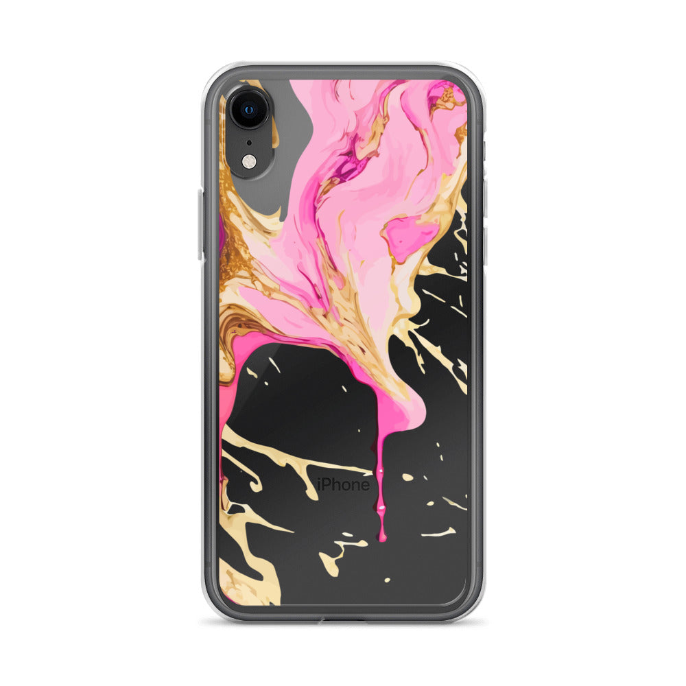 Clear Case for iPhone®- Alchohol Ink Design II