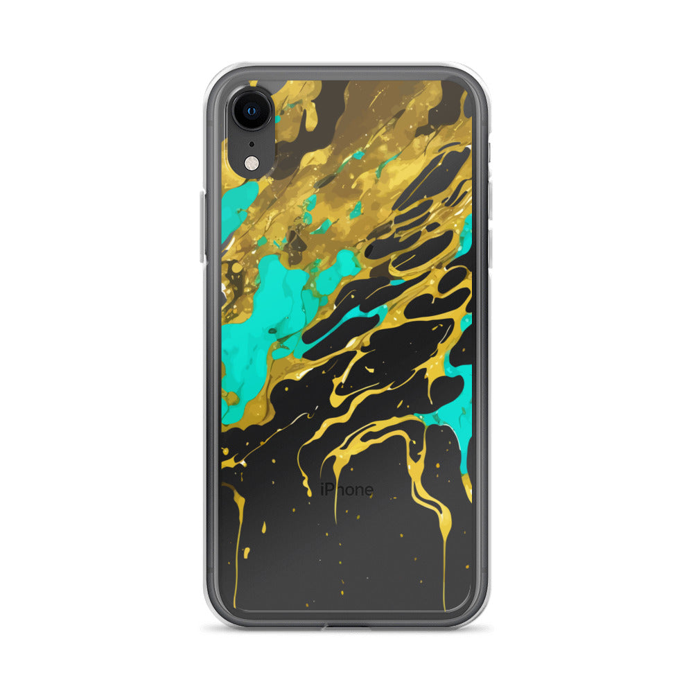 Clear Case for iPhone®- Alchohol Ink Design I