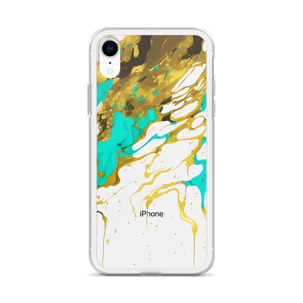 Clear Case for iPhone®- Alchohol Ink Design I