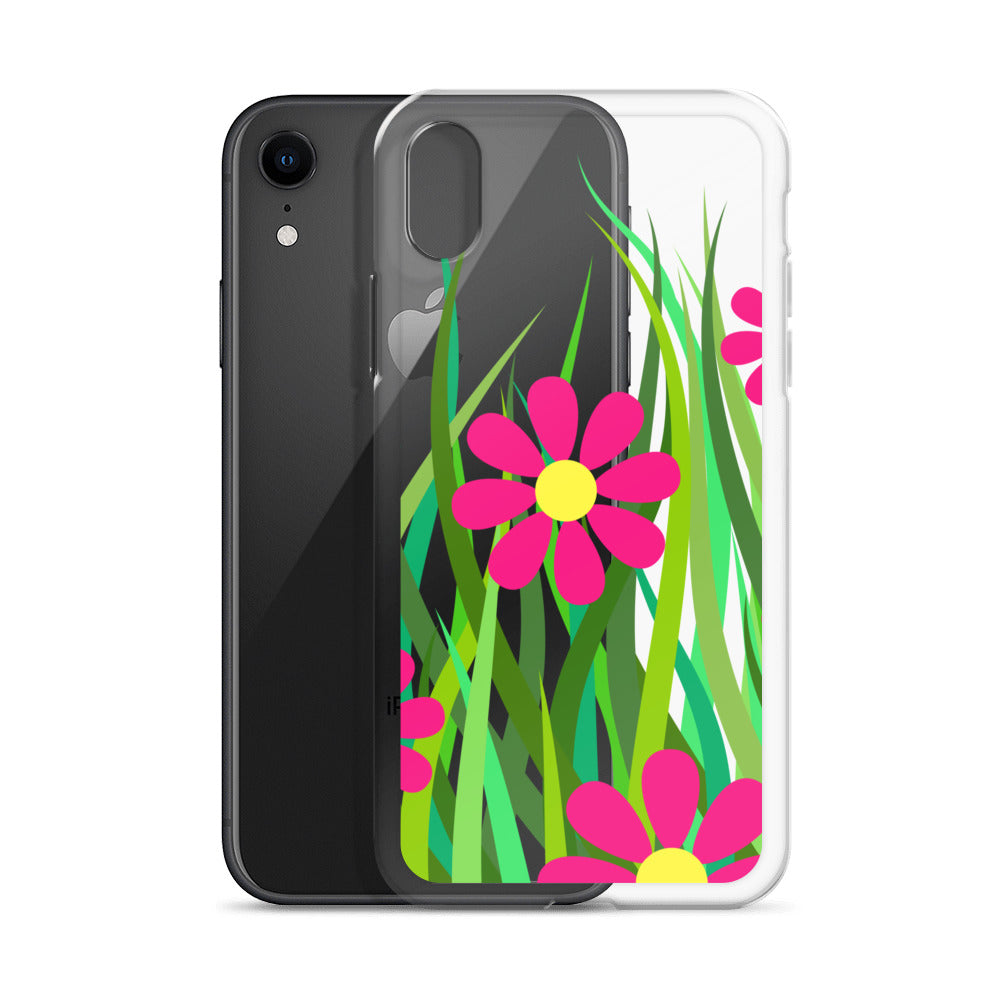 Clear Case for iPhone®- Floral Hedge Design I