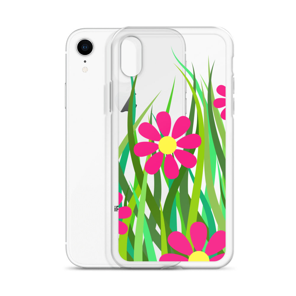 Clear Case for iPhone®- Floral Hedge Design I