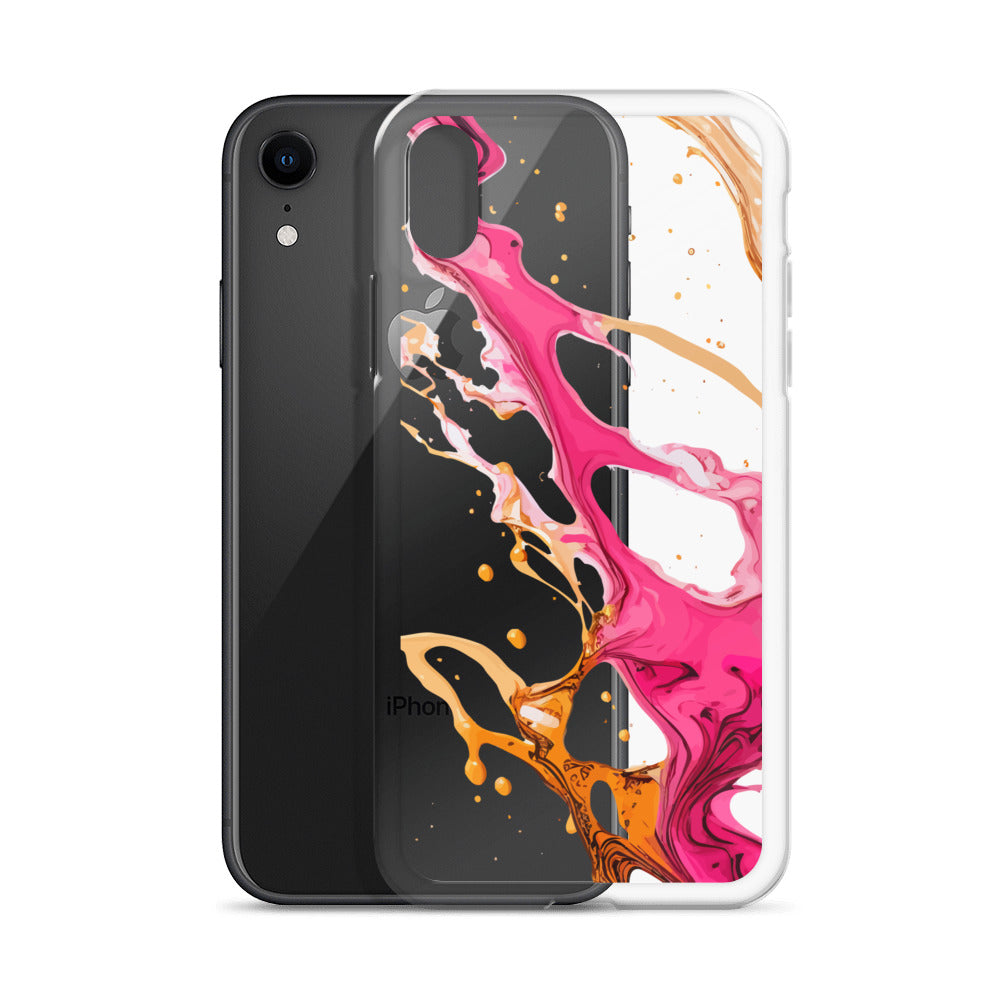 Clear Case for iPhone®- Alchohol Ink Design IV