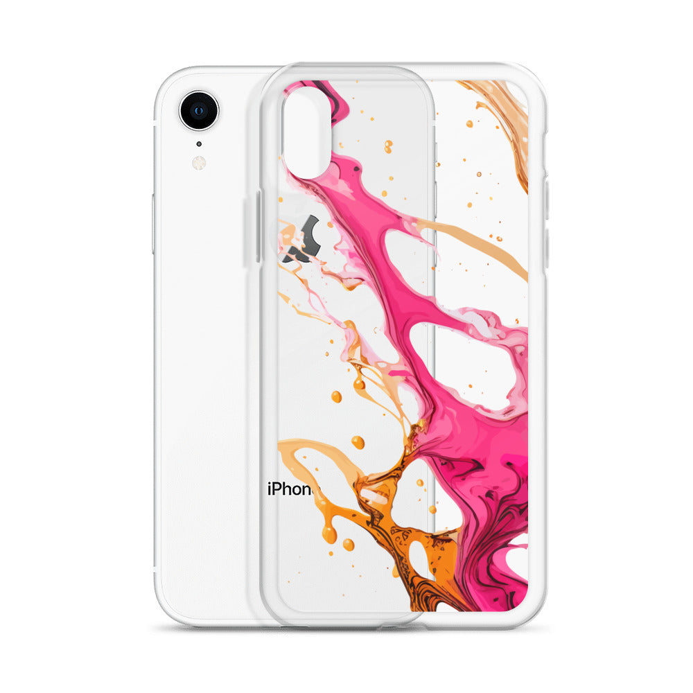 Clear Case for iPhone®- Alchohol Ink Design IV