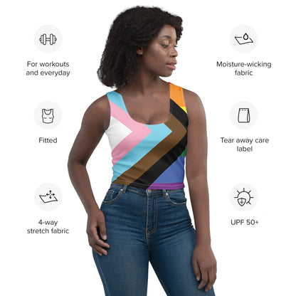 Crop Top - Progress Pride - Klip Clop