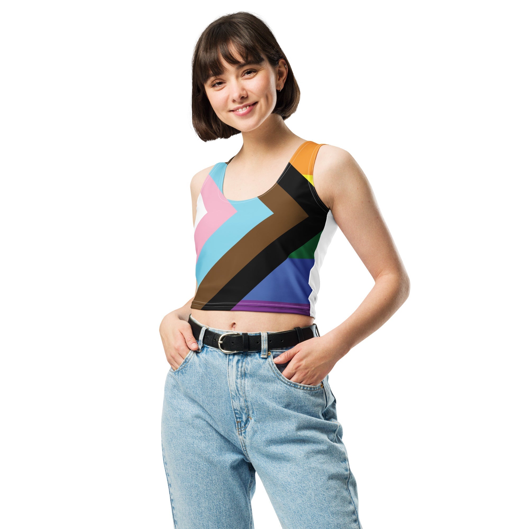 Crop Top - Progress Pride - Klip Clop