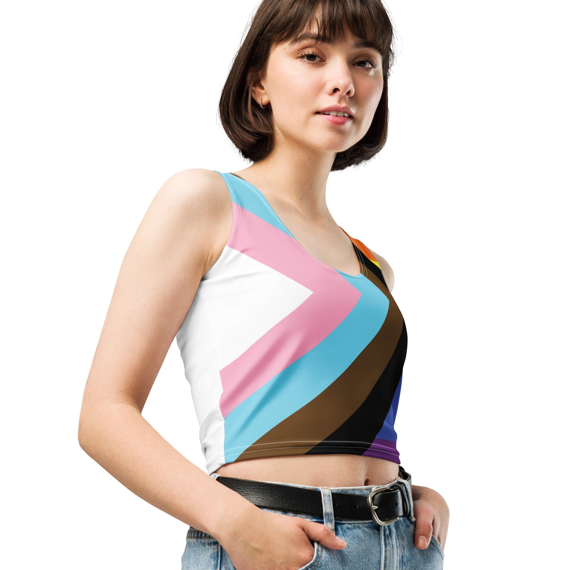 Crop Top - Progress Pride - Klip Clop