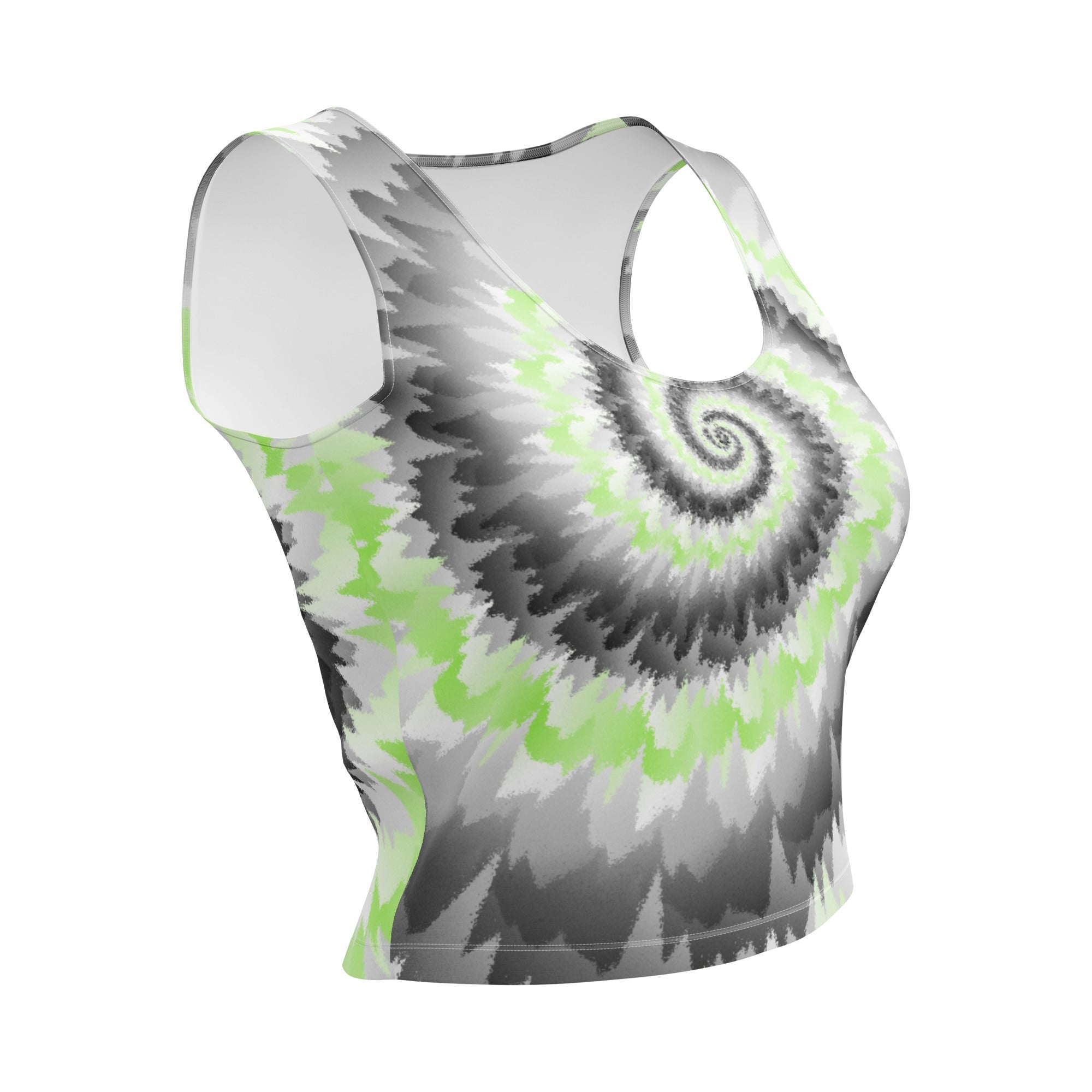 Crop Top - Tie Dye Spiral - Agender - Klip Clop