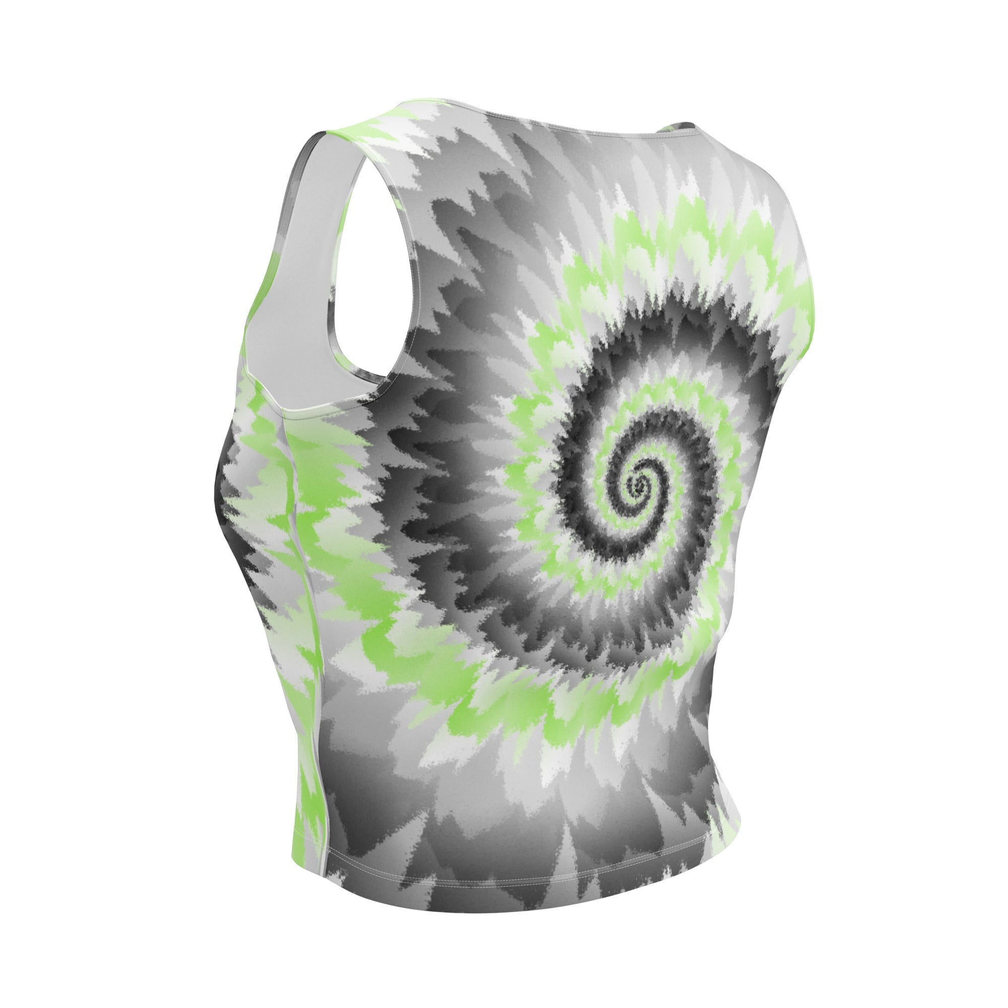 Crop Top - Tie Dye Spiral - Agender - Klip Clop