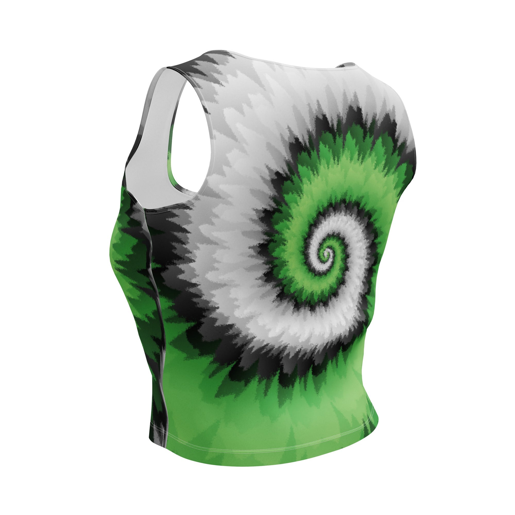 Crop Top - Tie Dye Spiral - Aromantic - Klip Clop