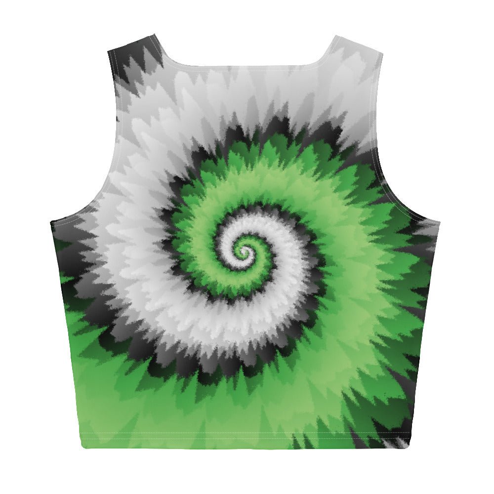 Crop Top - Tie Dye Spiral - Aromantic - Klip Clop