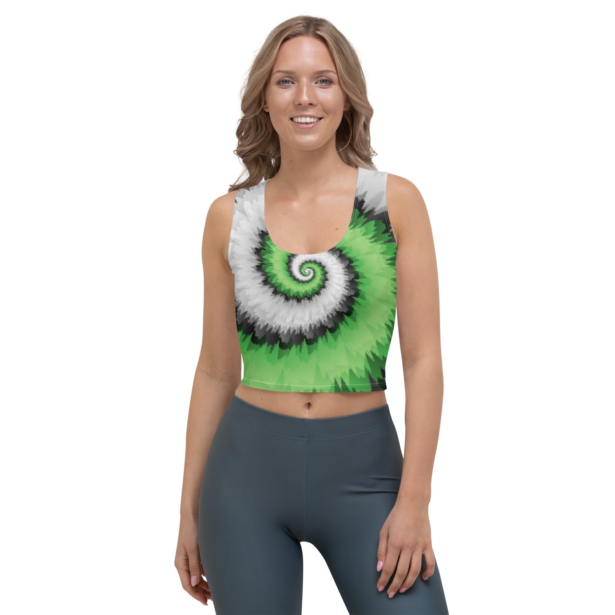 Crop Top - Tie Dye Spiral - Aromantic - Klip Clop