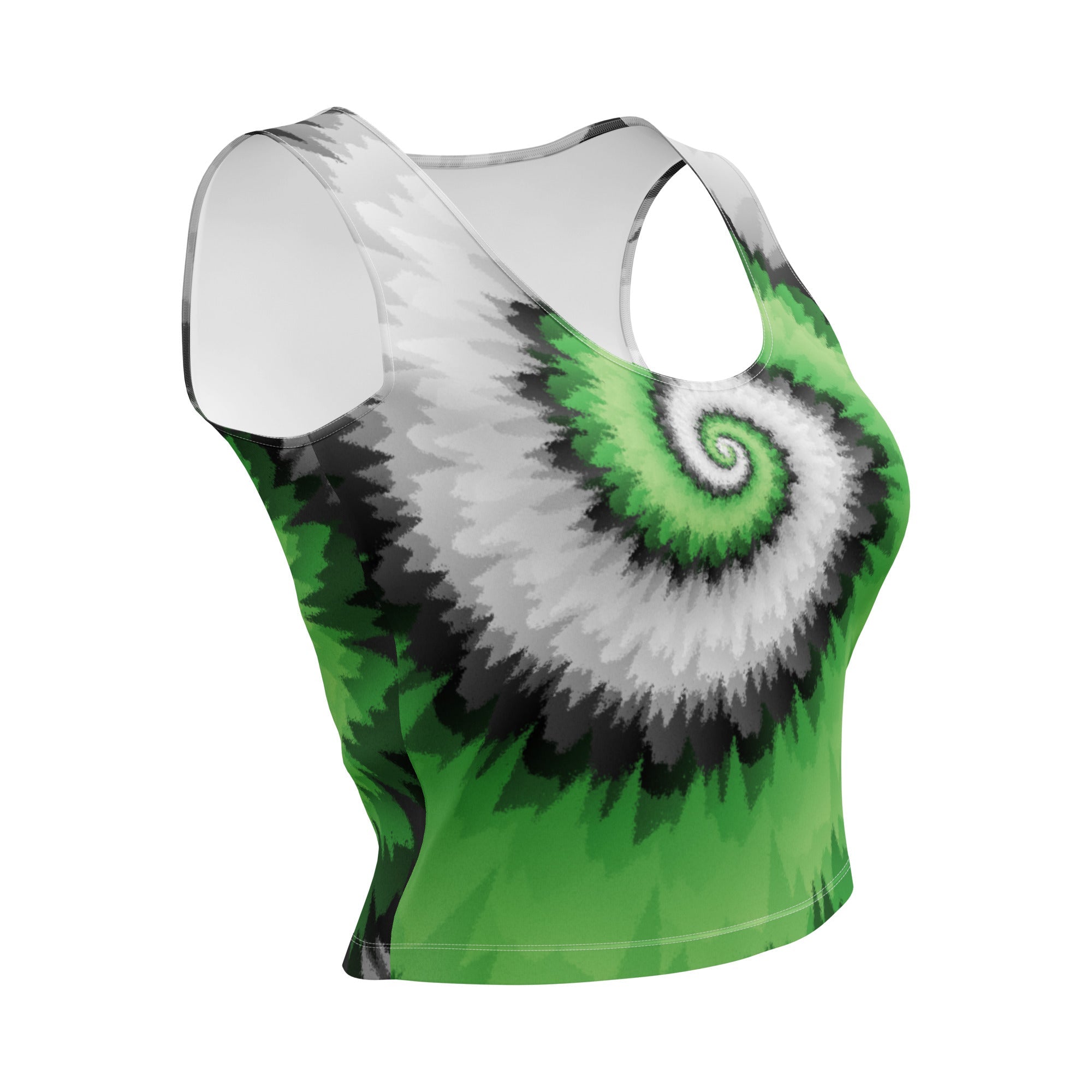 Crop Top - Tie Dye Spiral - Aromantic - Klip Clop