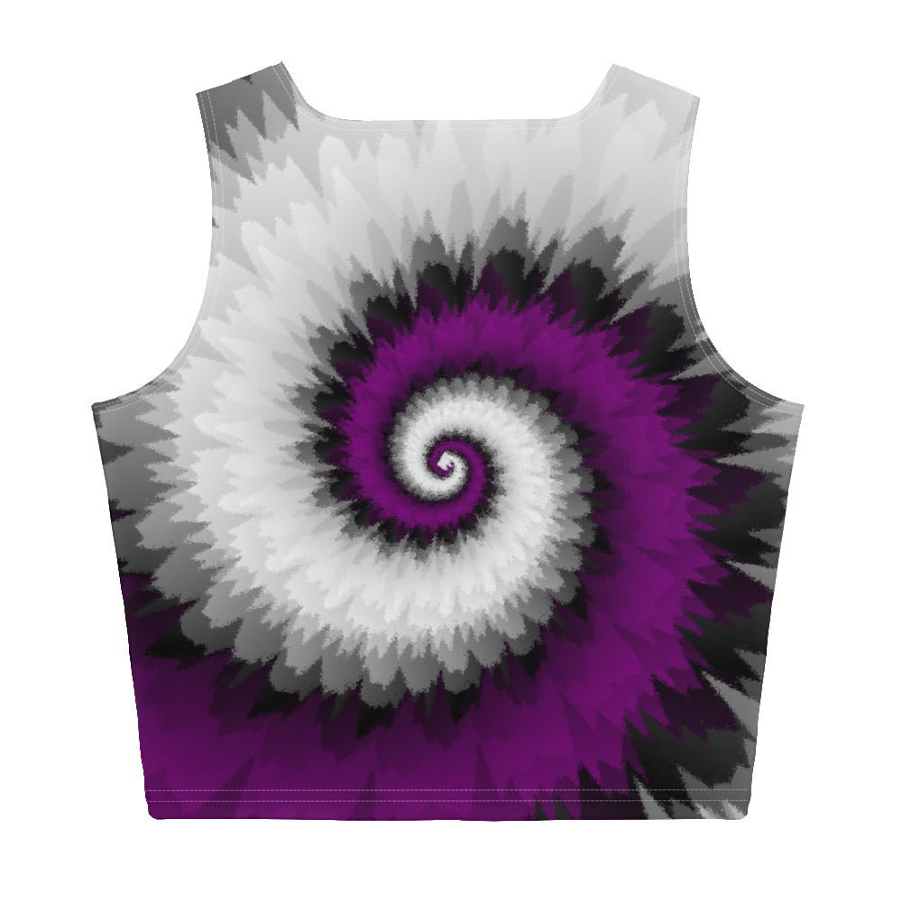 Crop Top - Tie Dye Spiral - Asexual - Klip Clop