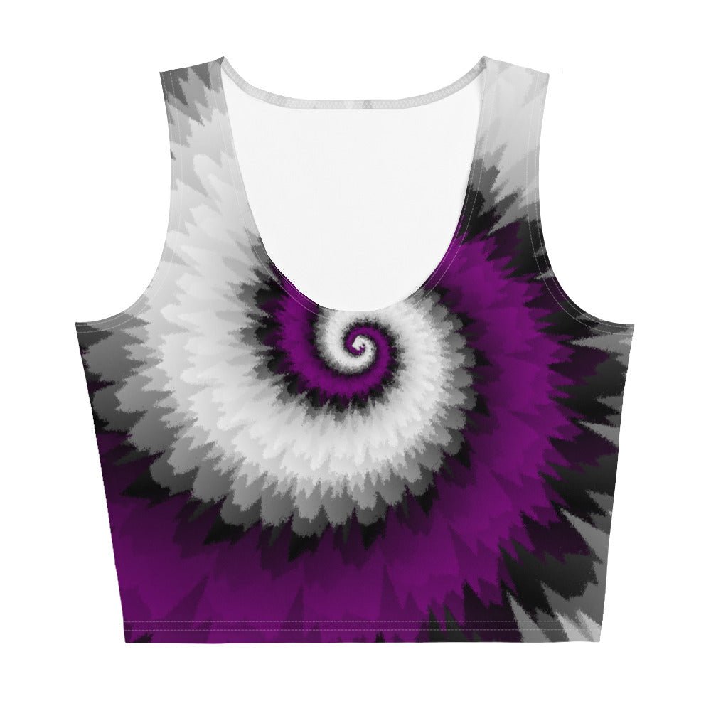 Crop Top - Tie Dye Spiral - Asexual - Klip Clop