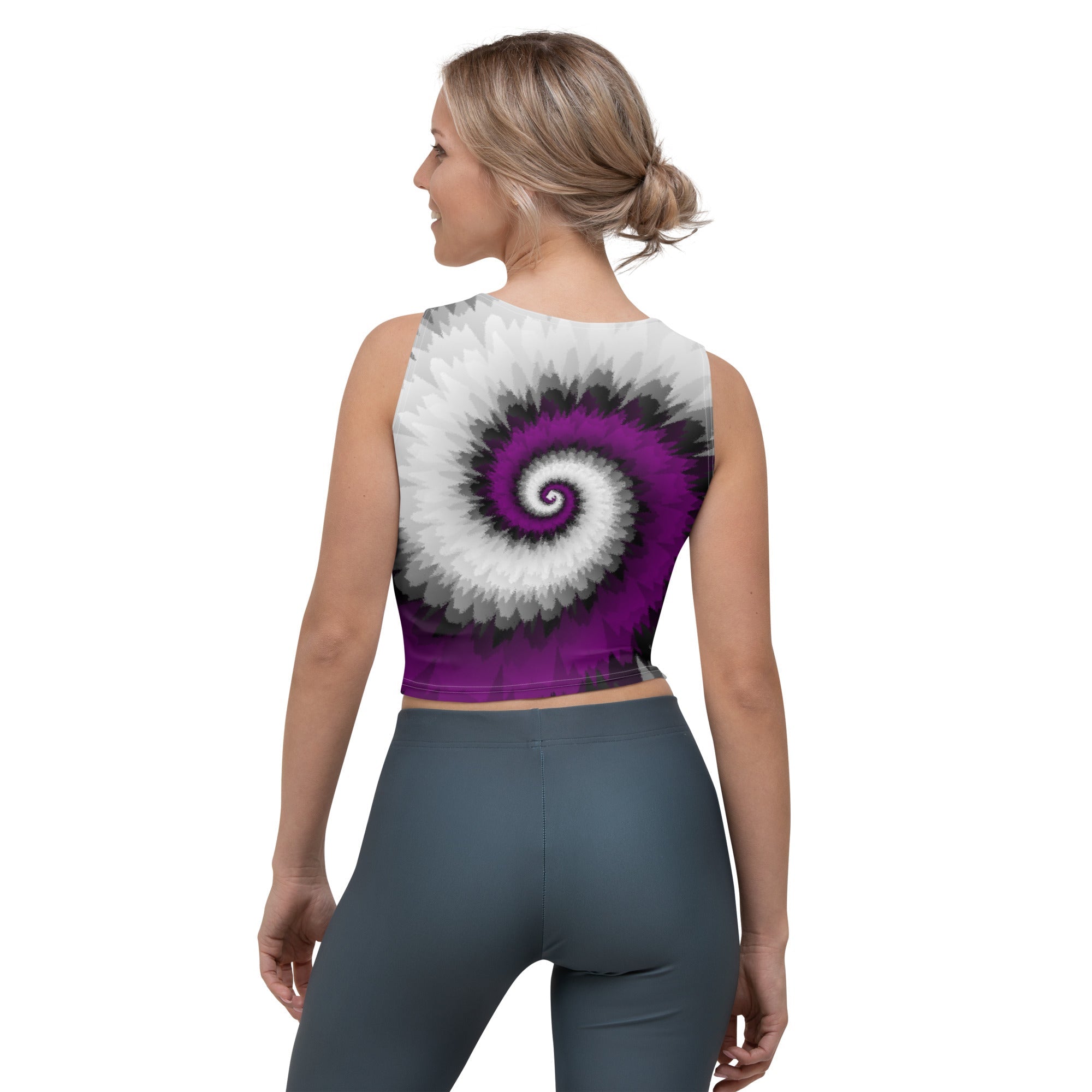 Crop Top - Tie Dye Spiral - Asexual - Klip Clop