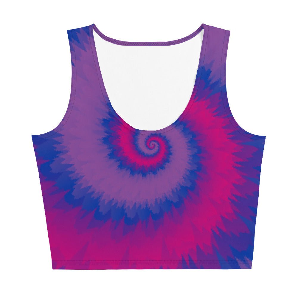 Crop Top - Tie Dye Spiral - Bisexual - Klip Clop