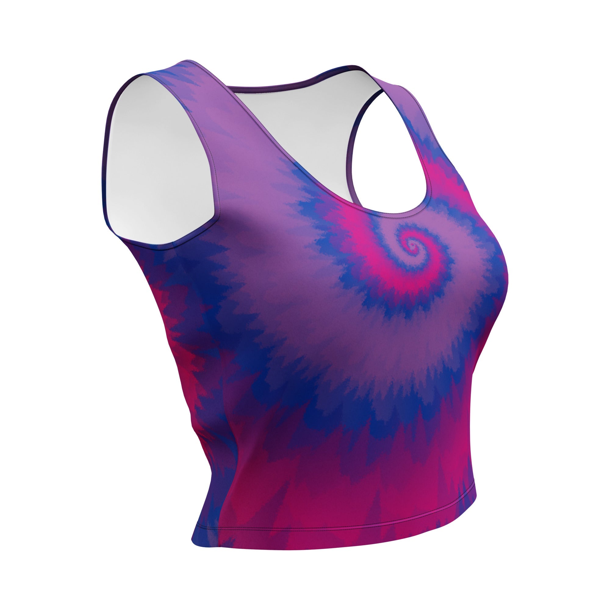 Crop Top - Tie Dye Spiral - Bisexual - Klip Clop