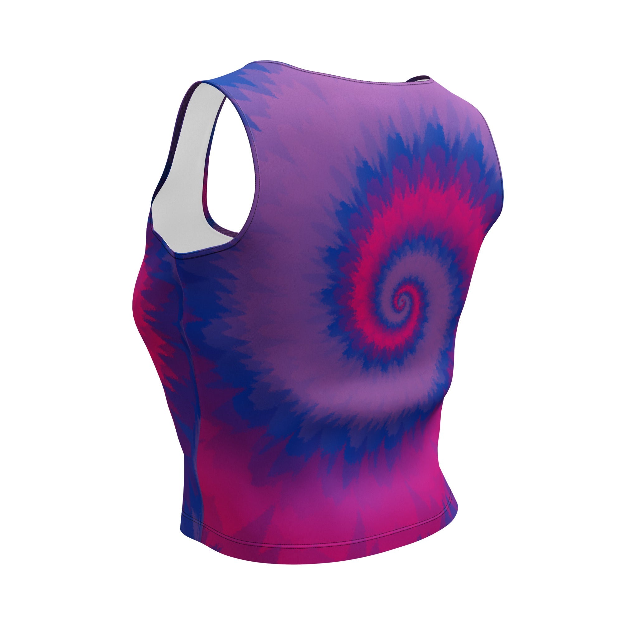 Crop Top - Tie Dye Spiral - Bisexual - Klip Clop