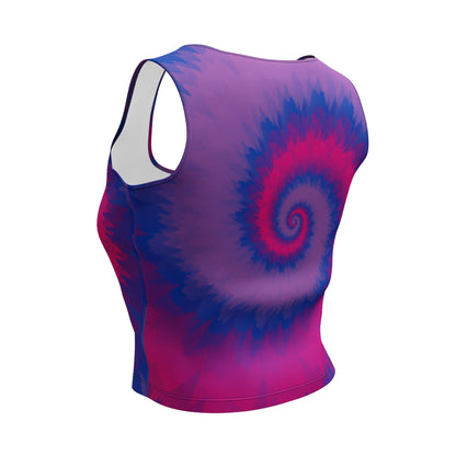 Crop Top - Tie Dye Spiral - Bisexual - Klip Clop
