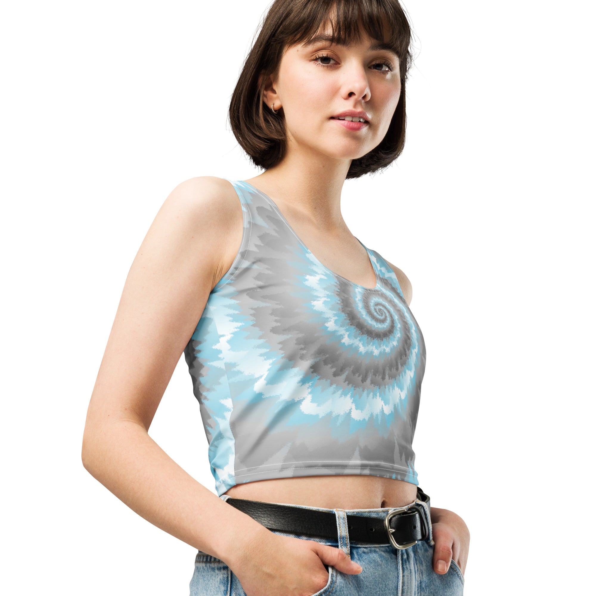 Crop Top - Tie Dye Spiral - Demiboy - Klip Clop