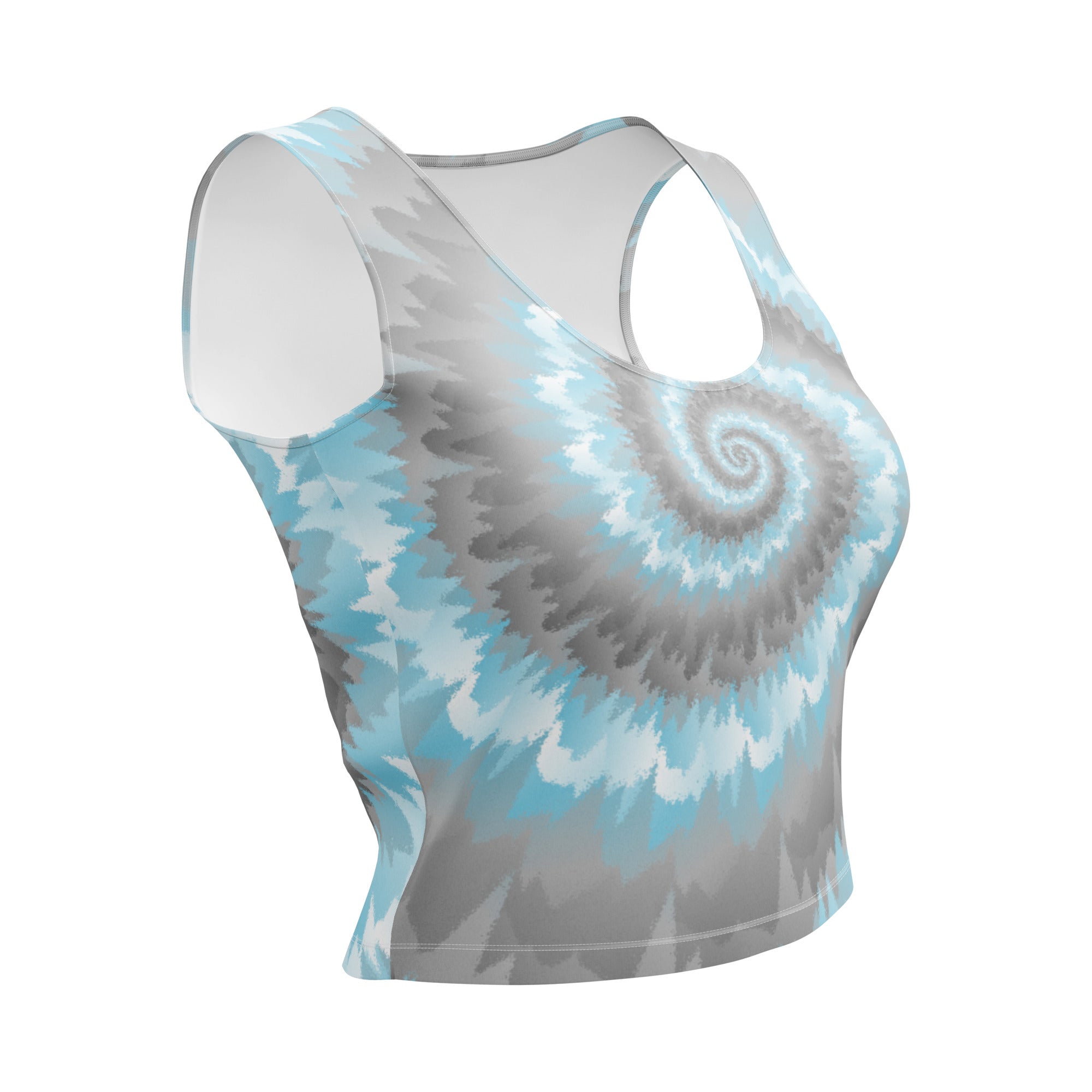 Crop Top - Tie Dye Spiral - Demiboy - Klip Clop