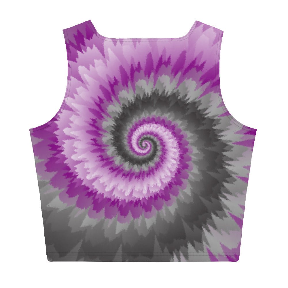 Crop Top - Tie Dye Spiral - Demisexual - Klip Clop