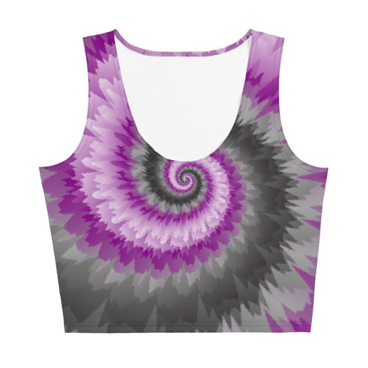 Crop Top - Tie Dye Spiral - Demisexual - Klip Clop