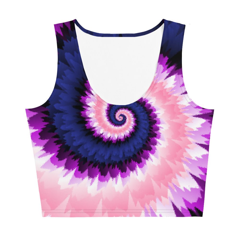 Crop Top - Tie Dye Spiral - Genderfluid - Klip Clop