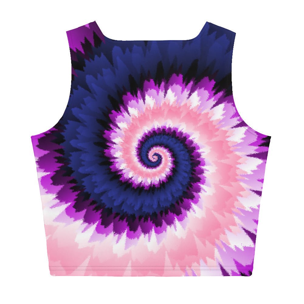 Crop Top - Tie Dye Spiral - Genderfluid - Klip Clop