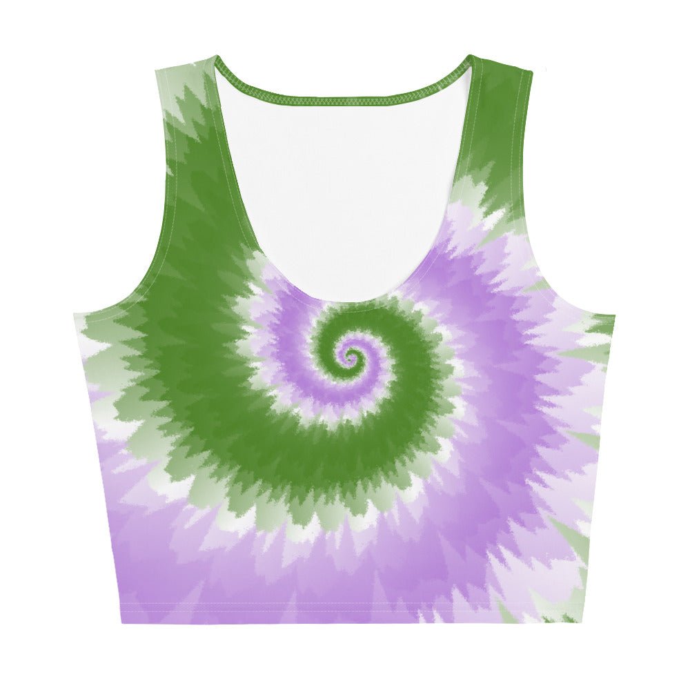 Crop Top - Tie Dye Spiral - Genderqueer - Klip Clop