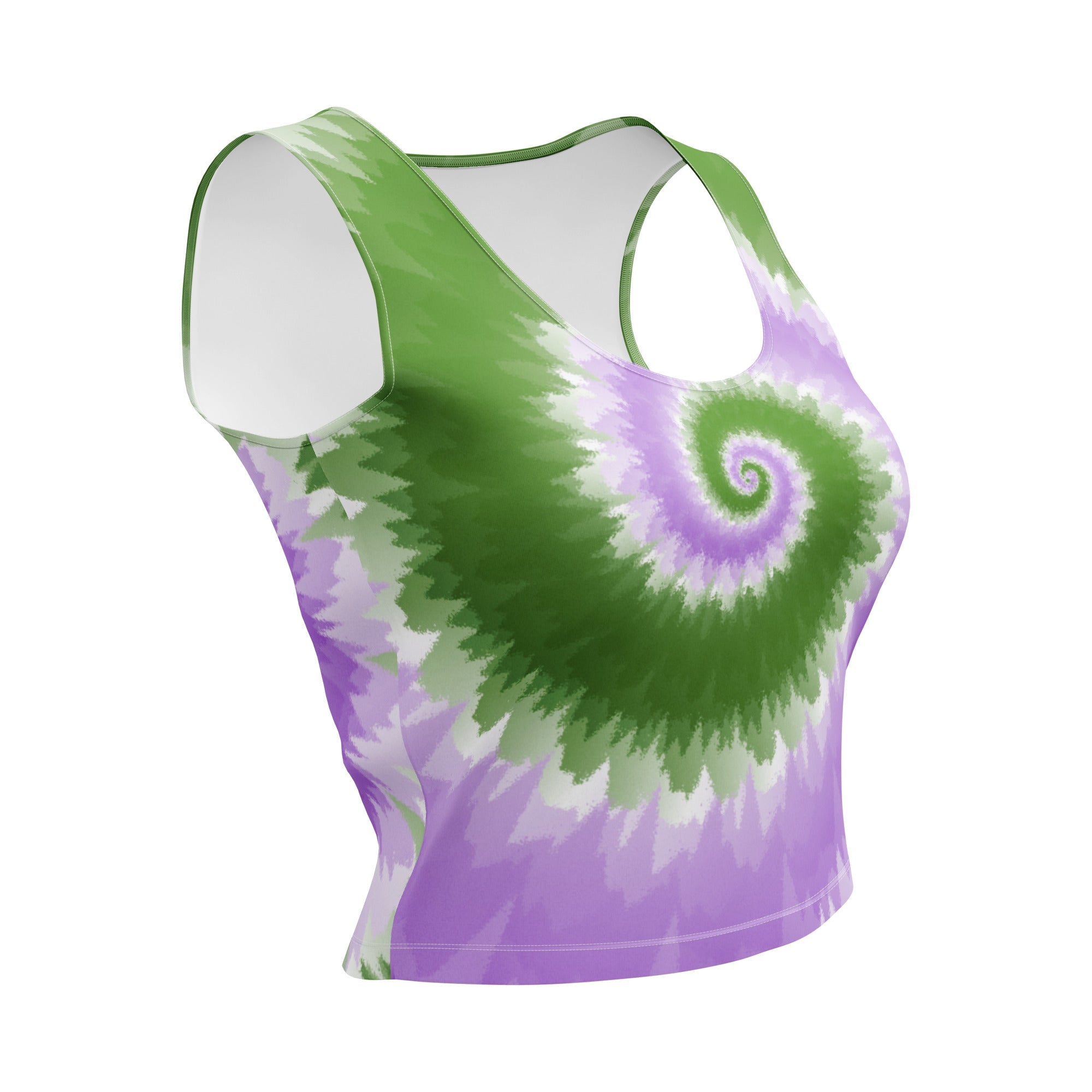 Crop Top - Tie Dye Spiral - Genderqueer - Klip Clop