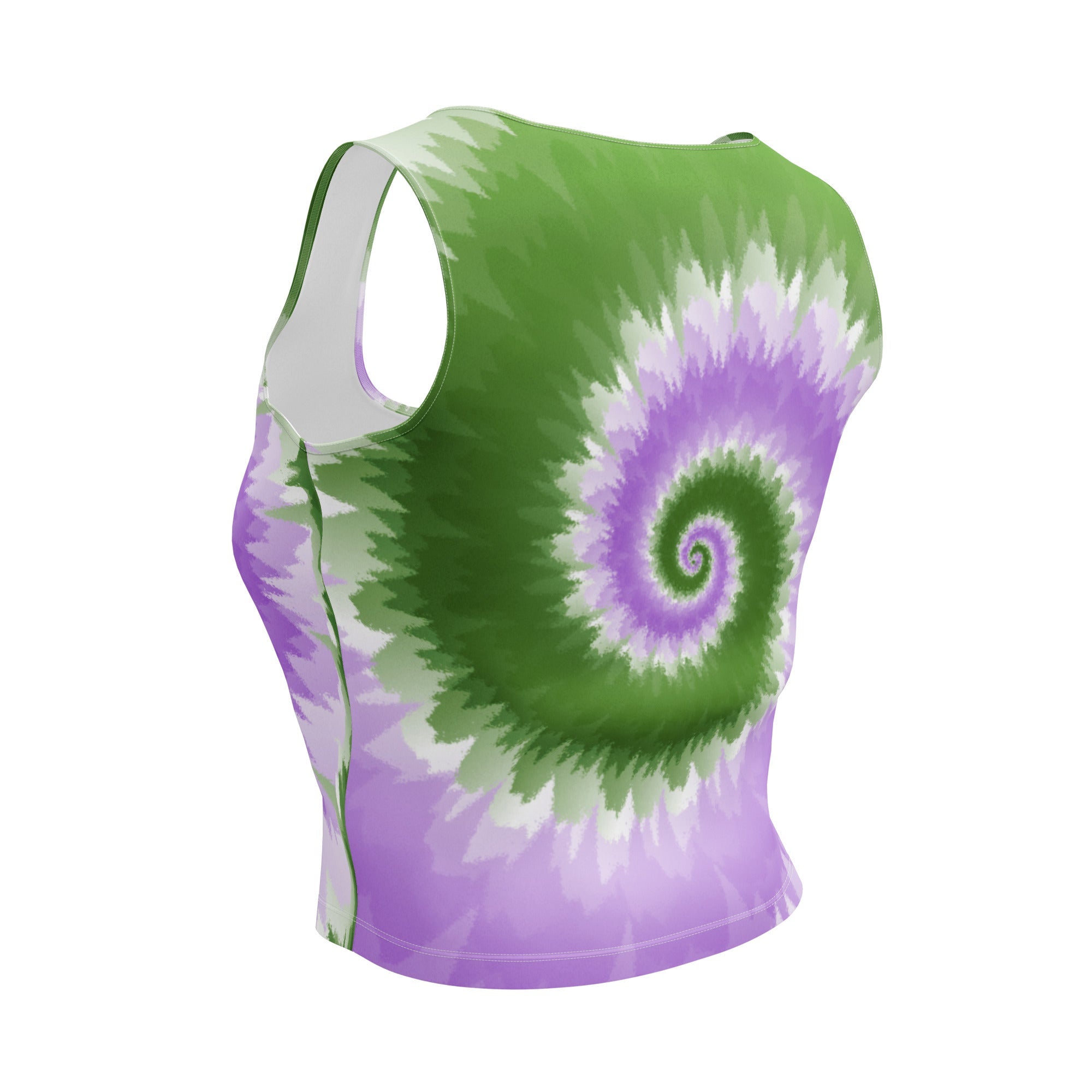 Crop Top - Tie Dye Spiral - Genderqueer - Klip Clop