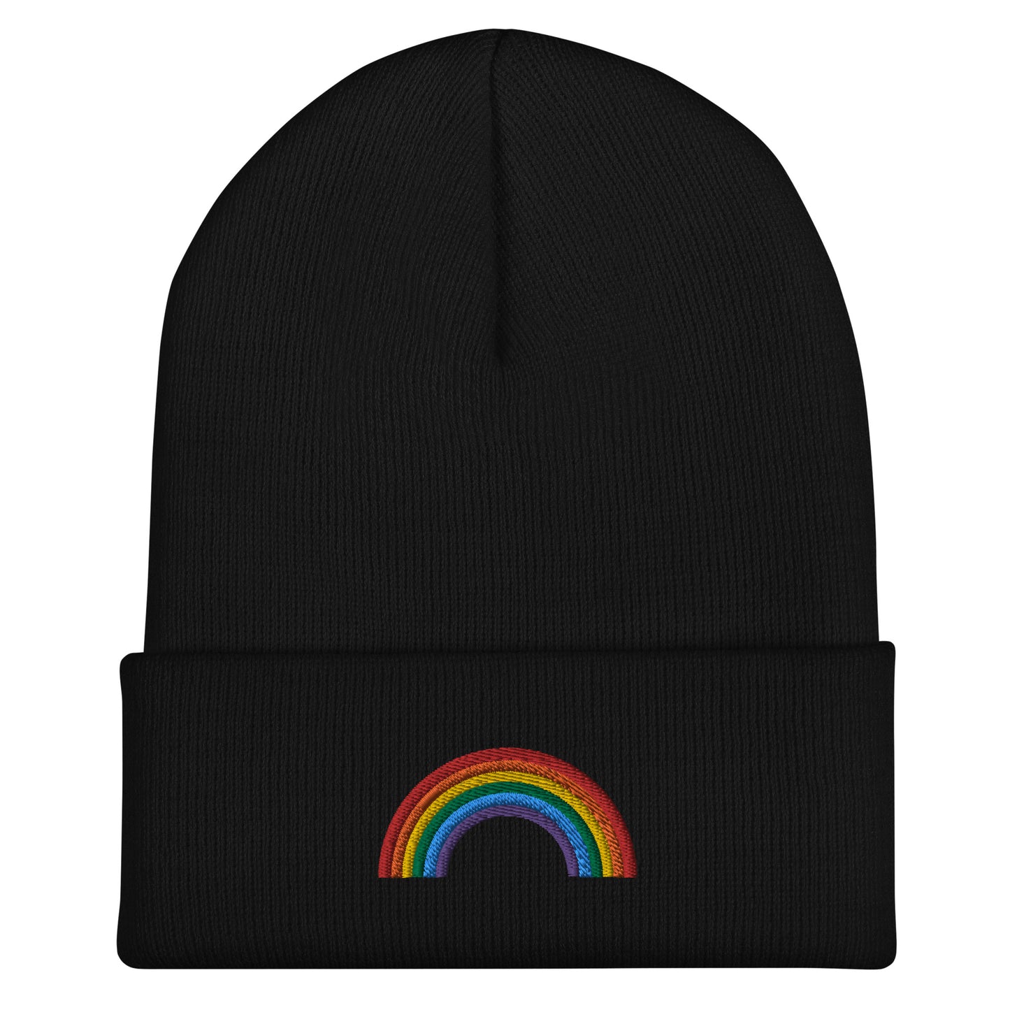 Cuffed Beanie- Rainbow