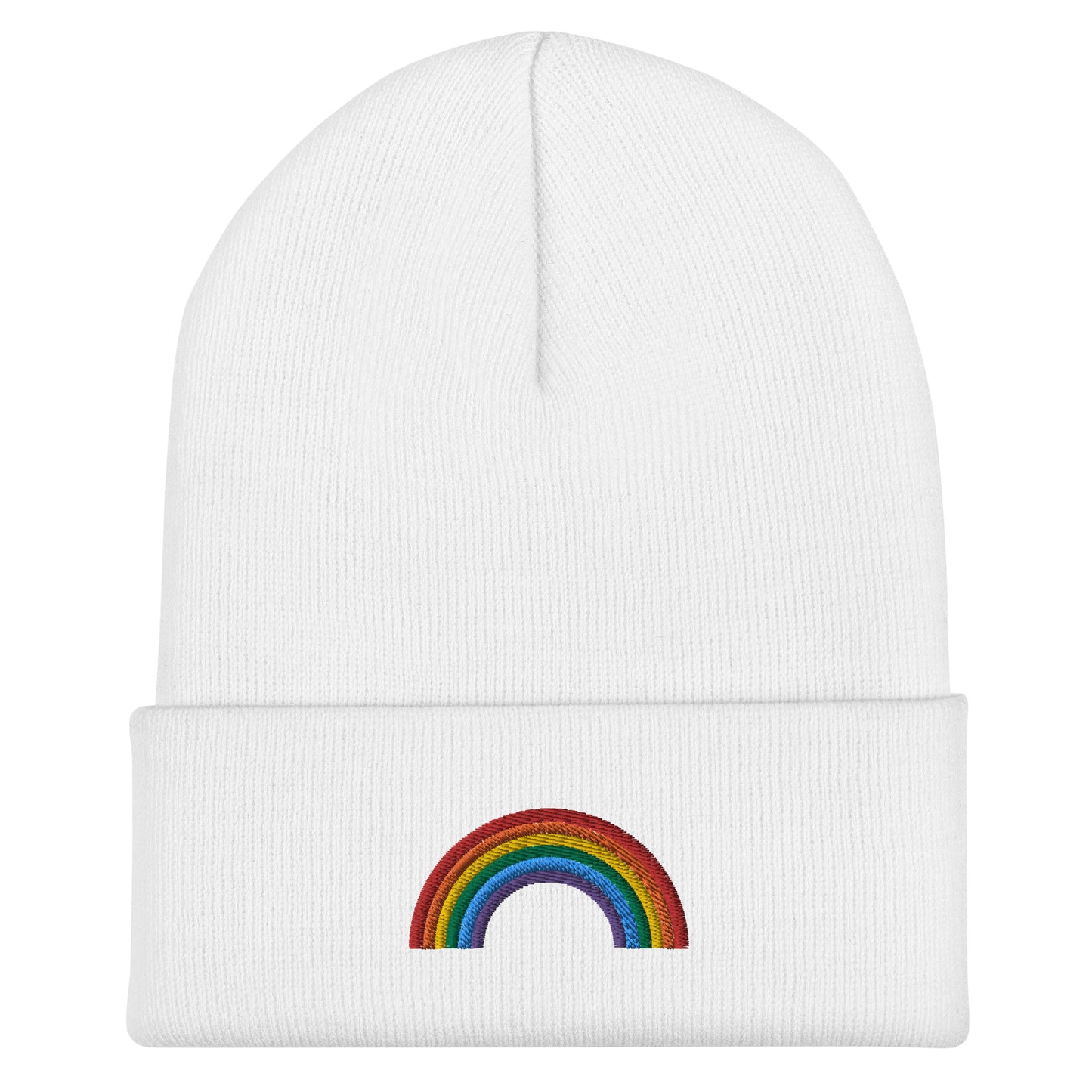 Cuffed Beanie- Rainbow