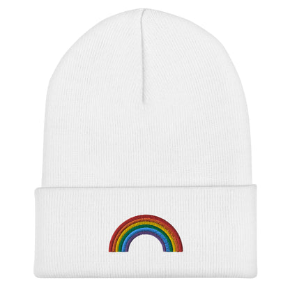 Cuffed Beanie- Rainbow